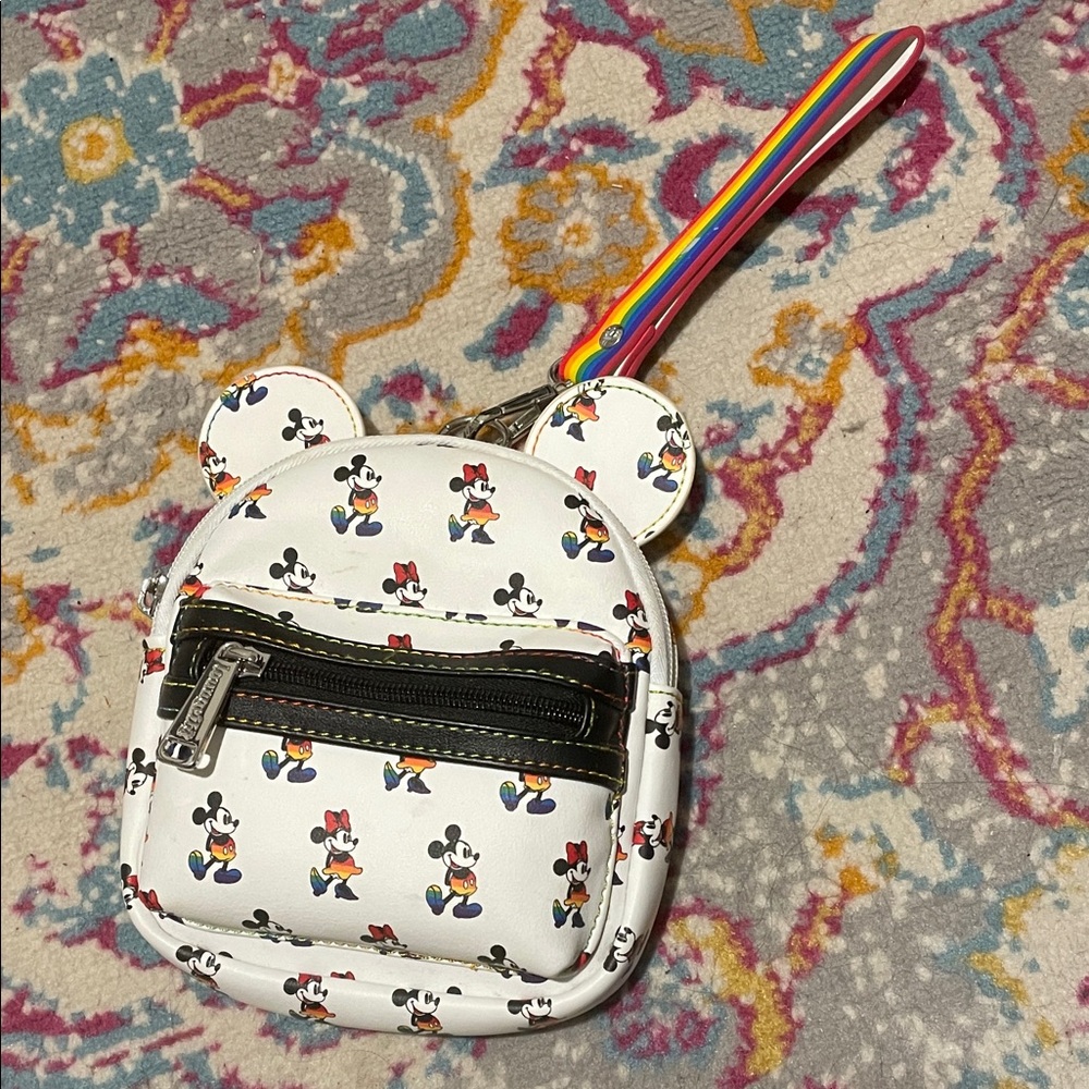 Loungefly Mickey Minnie Mini Pride Backpack/wristlet